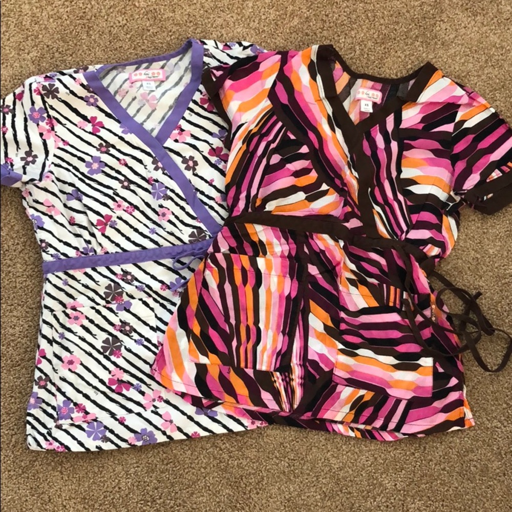 Nursing scrub tops